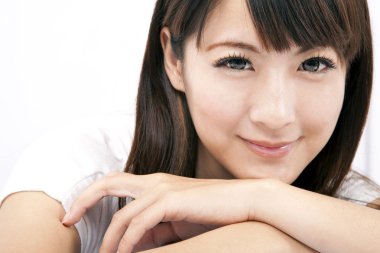 Young and beautiful asian woman with smiling