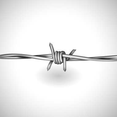 Realistic barbed wire background