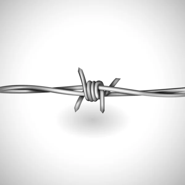 Realistic barbed wire background — Stock Vector