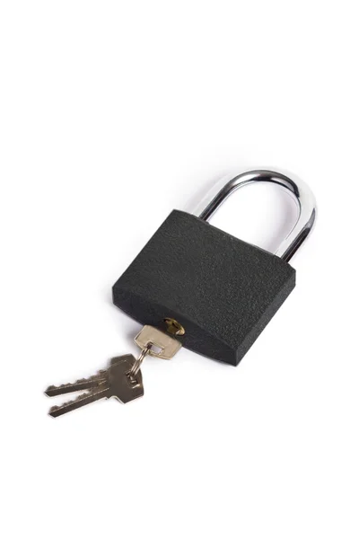 Lock with key isolated — Stock Photo, Image