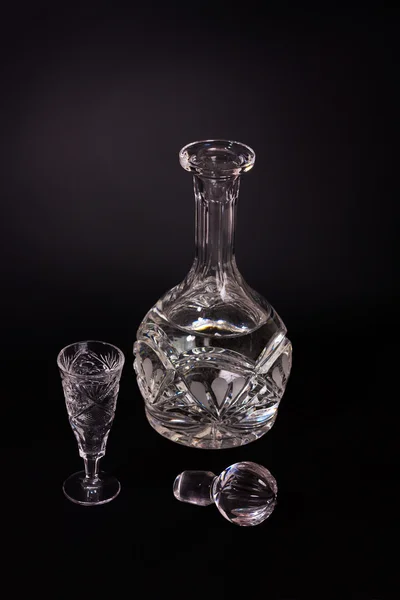 stock image Crystal vodka decanter