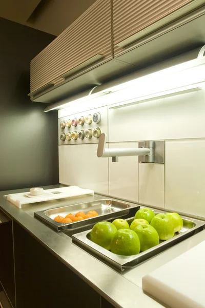 Part of kitchen with fruits — Stock Photo, Image