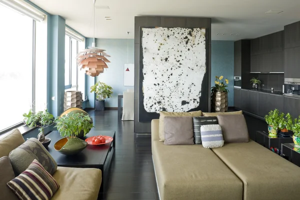 Interior Modern Big Living Room — Stock Photo, Image