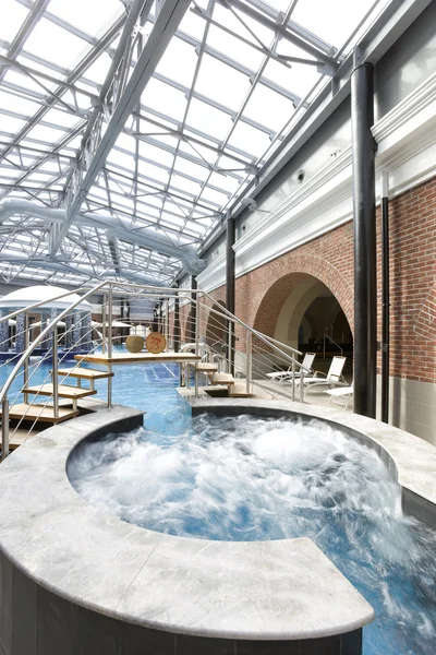 Swimming pools in a spa hotel in the attic — Stock Photo, Image