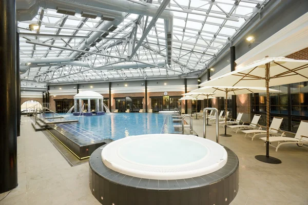 Swimming pools in a spa hotel in the attic — Stock Photo, Image