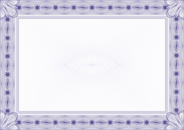 классические guilloche граничат для диплома или свидетельства. вектор. a4