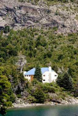 House on the lake Nahuel Huapi, Bariloche, Argentina clipart