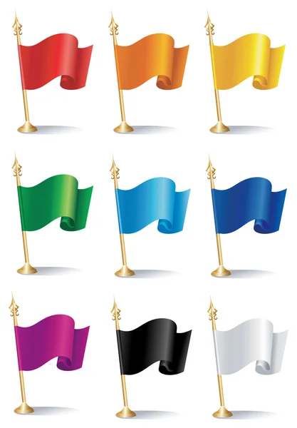Bandiere di colore — Vettoriale Stock