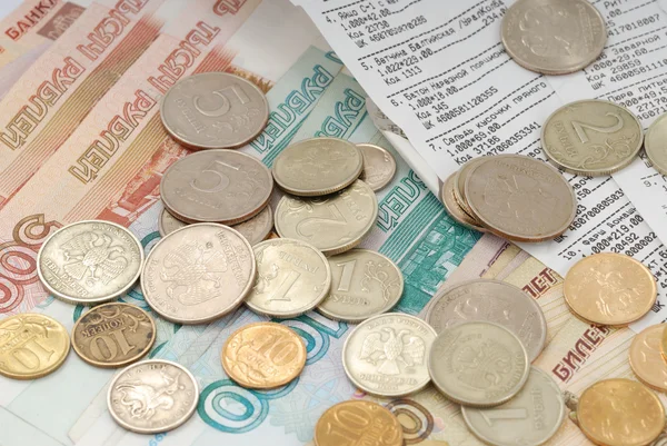 Russisches Geld Rubel Bankpapier Weiches Geld Kapital — Stockfoto