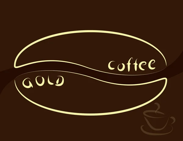 Grano Café Como Logotipo — Vector de stock