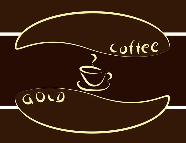 Kávé Szemes Mint Emblémát — Stock Vector