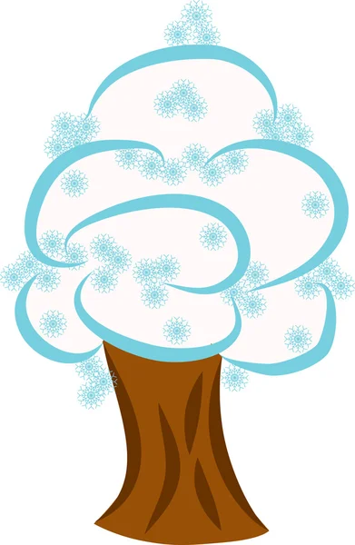 Kışın ağaç — Stok Vektör
