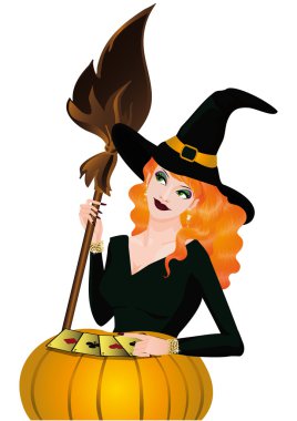 Casino halloween card, vector clipart