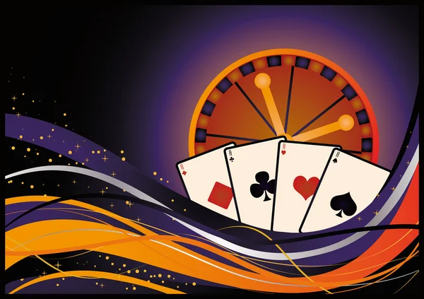 Cartão de poker Casino, vetor —  Vetores de Stock