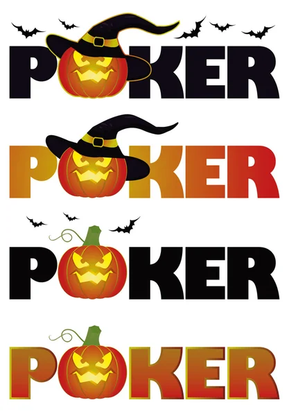 stock vector Halloween poker. vector illustration