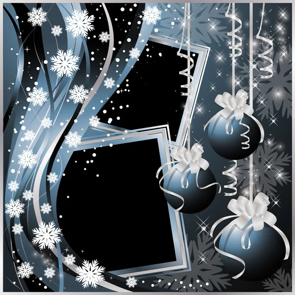 Deux cadres de Noël dans le style scrapbooking. vecteur — Image vectorielle