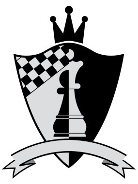 Chess crest. Vector illustration clipart