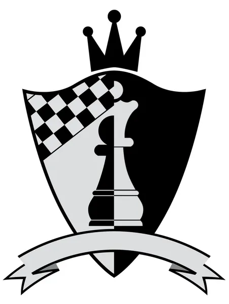 Шахматный герб. Векторная иллюстрация — стоковый вектор