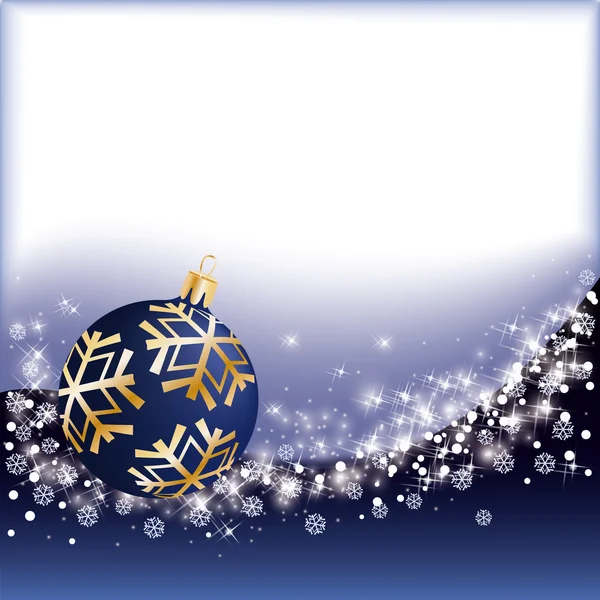Cartão de Natal azul. Ilustração vetorial — Vetor de Stock