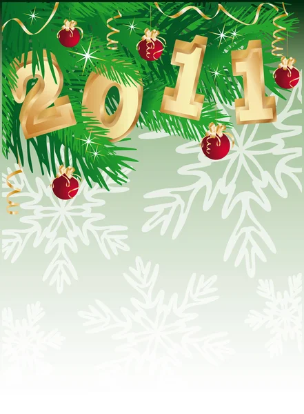2011 nytt år banner. vektor illustration — Stock vektor