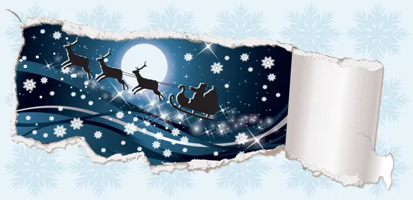 Рождественский плакат и Санта Клаус. векторная иллюстрация — стоковый вектор