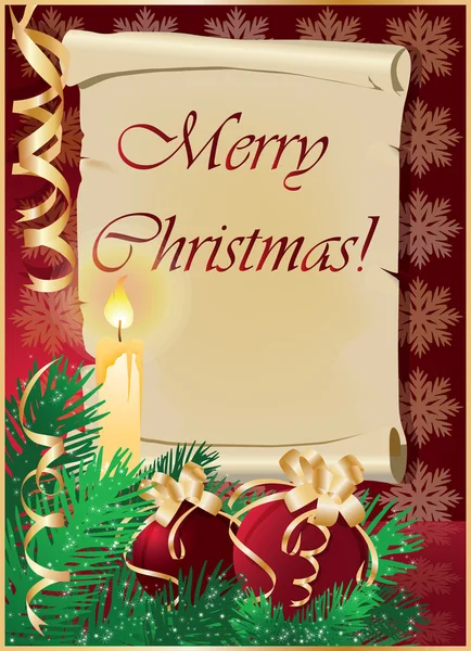 Vieux papier d'hiver de Noël, illustration vectorielle — Image vectorielle