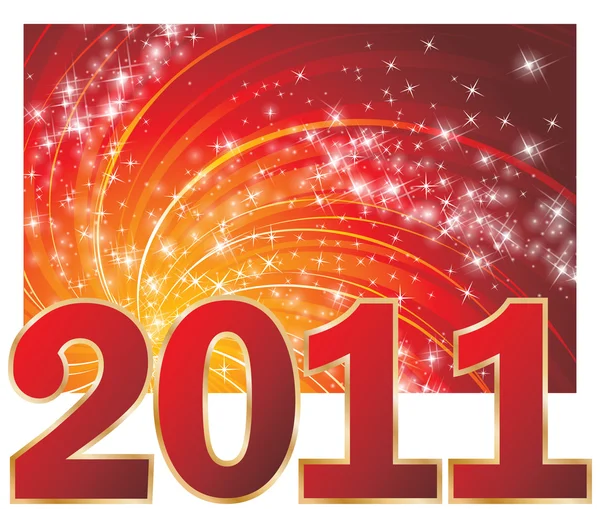 Novoroční přání 2011, vektorové ilustrace — Stockový vektor