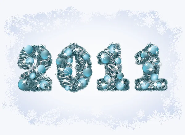 Nový rok 2011. přání. vektorové ilustrace — Stockový vektor