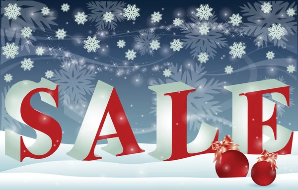 Christmas sale banner, vector illustration — Stock Vector