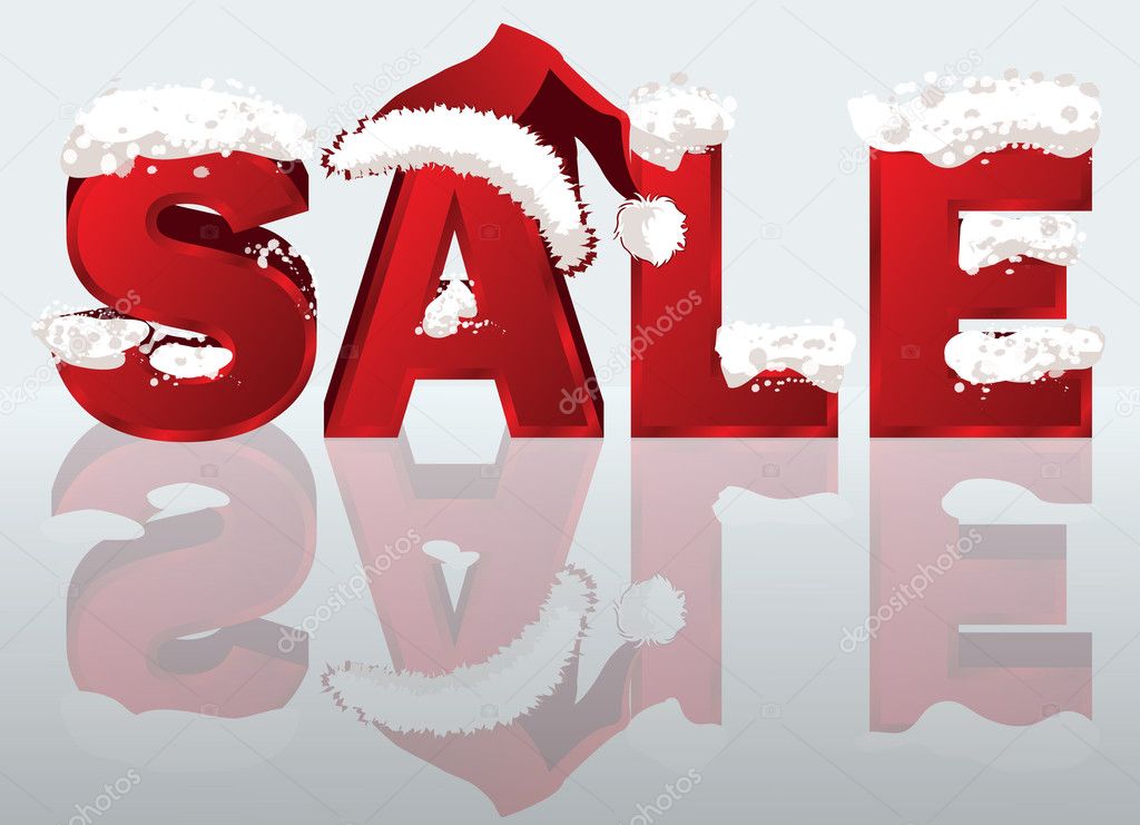Winter sale banner in 3D image. vector illustration