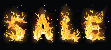 Fire sale banner. vector illustration clipart