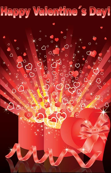 Feliz día de San Valentín, tarjeta de felicitación. ilustración vectorial — Archivo Imágenes Vectoriales