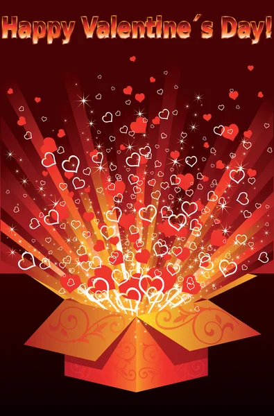 Tebrik kartı mutlu Sevgililer günü. vektör çizim — Stok Vektör