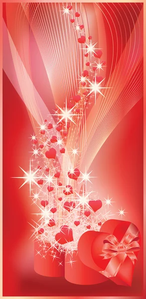 Banner de amor para el día de San Valentín o la boda. ilustración vectorial — Vector de stock