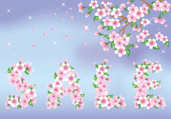 Vente carte d'achat florale. illustration vectorielle — Image vectorielle