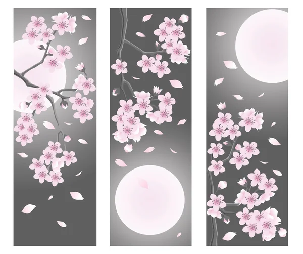 Spring Flower Banner Vector Illustration — Stock Vector