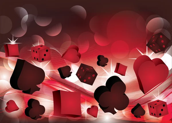 Banner de casino con elementos de poker. ilustración vectorial — Vector de stock