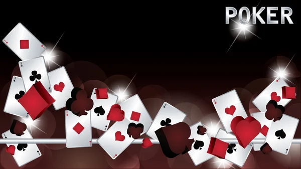 Banner de póker. ilustración vectorial — Vector de stock