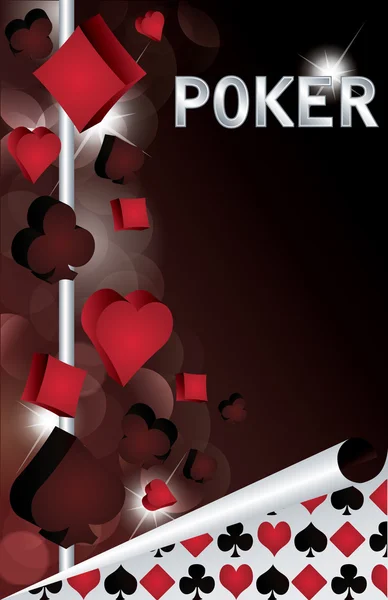 Banner de design de poker, ilustração vetorial — Vetor de Stock