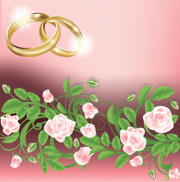 Carte d'invitation de mariage. illustration vectorielle — Image vectorielle