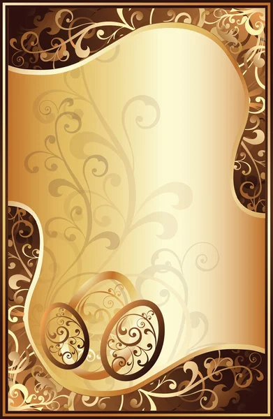 Carte dorée de Pâques, illustration vectorielle — Image vectorielle