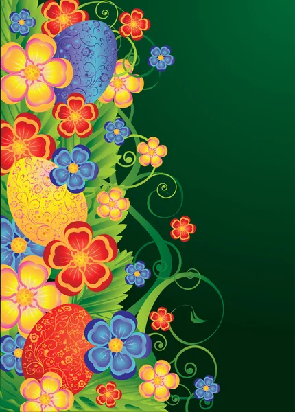 Osterflorales Banner, Vektorillustration — Stockvektor