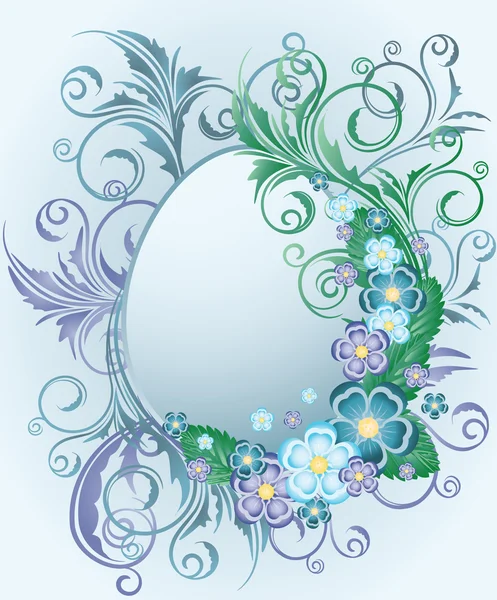Fond floral de Pâques, illustration vectorielle — Image vectorielle