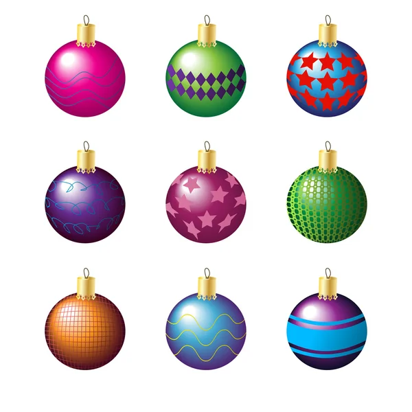 Bolas de decoración de Navidad — Archivo Imágenes Vectoriales
