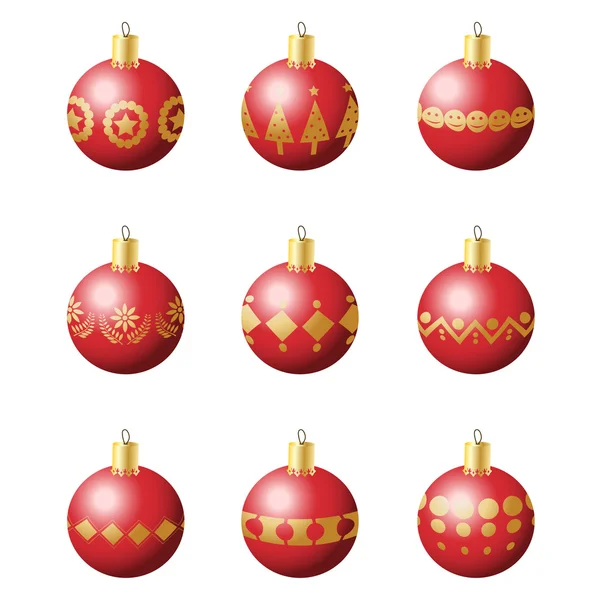 Karácsonyi dekoráció labdát — Stock Vector