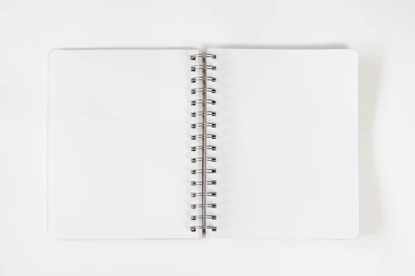 Blank open notepad in white — Stock Photo, Image