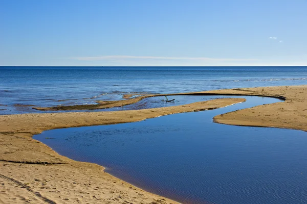Маленький устье реки в Балтийском море . — стоковое фото