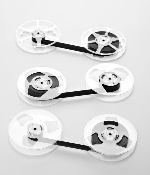 stock image A set of video tape spools.