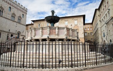 Fontana Maggiore. Perugia. Umbria. clipart