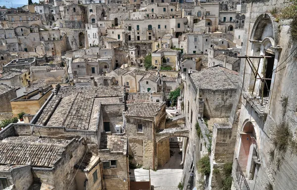 Panoramatický pohled na matera. Basilicata. — Stock fotografie
